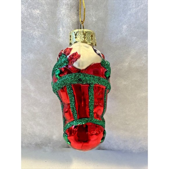 Vintage Figural Mercury Glass Ornament Christmas Stocking with Toys 4" x 2" Mint - Picture 4 of 4
